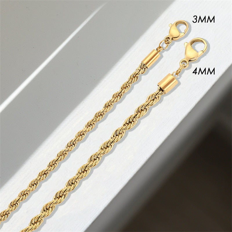 PURELY YOURS - BIANCA ROPE CHAIN GOLD NECKLACE