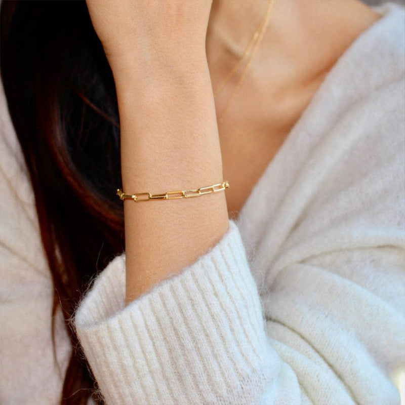 PURELY YOURS - ELOISE PAPERCLIP BRACELET GOLD