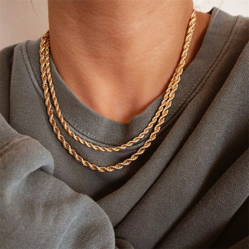 PURELY YOURS - BIANCA ROPE CHAIN GOLD NECKLACE