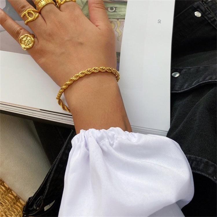 PURELY YOURS - GIGI ROPE CHAIN BRACELET GOLD