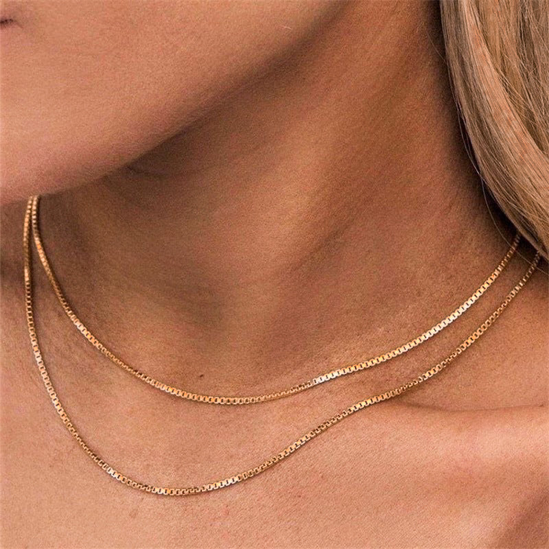 PURELY YOURS - DANICA BOX CHAIN GOLD NECKLACE