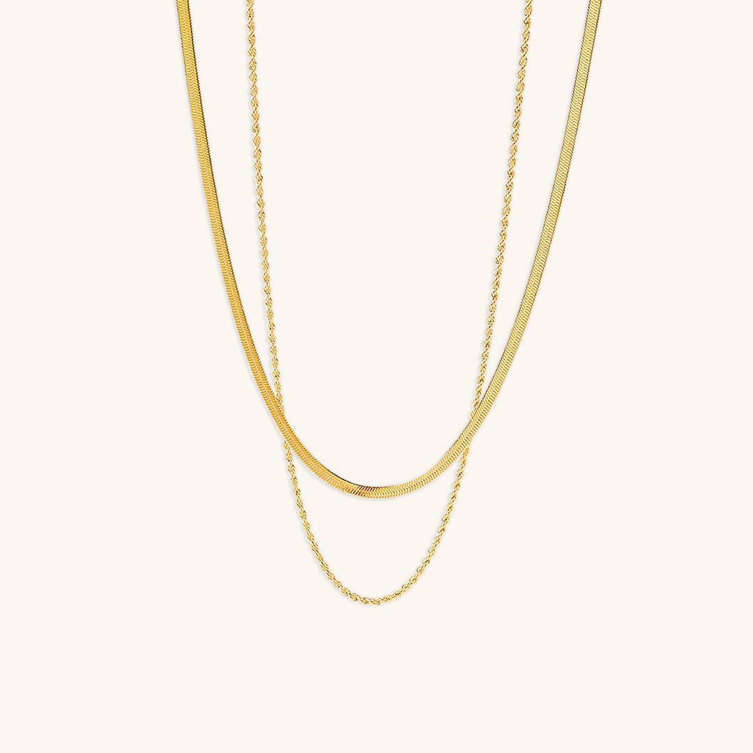 PURELY YOURS - HAILEY LAYERED GOLD CHAIN NECKLACE