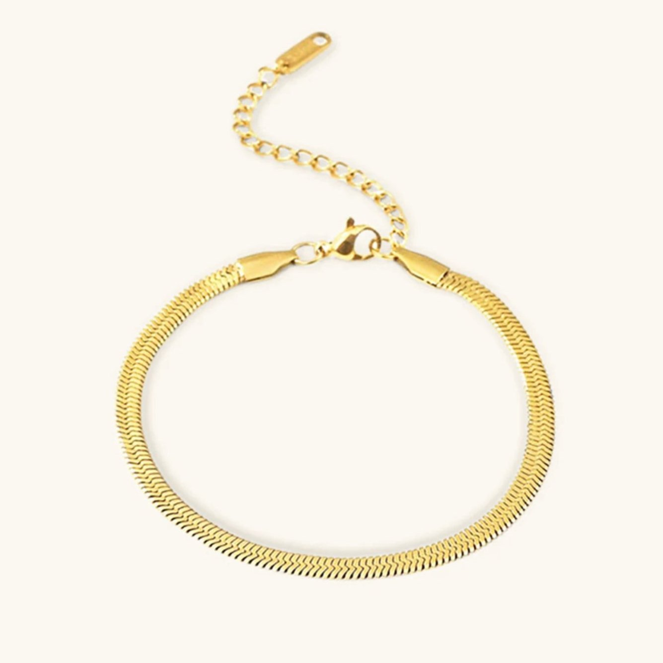 PURELY YOURS - ELLAINE HERRINGBONE BRACELET GOLD