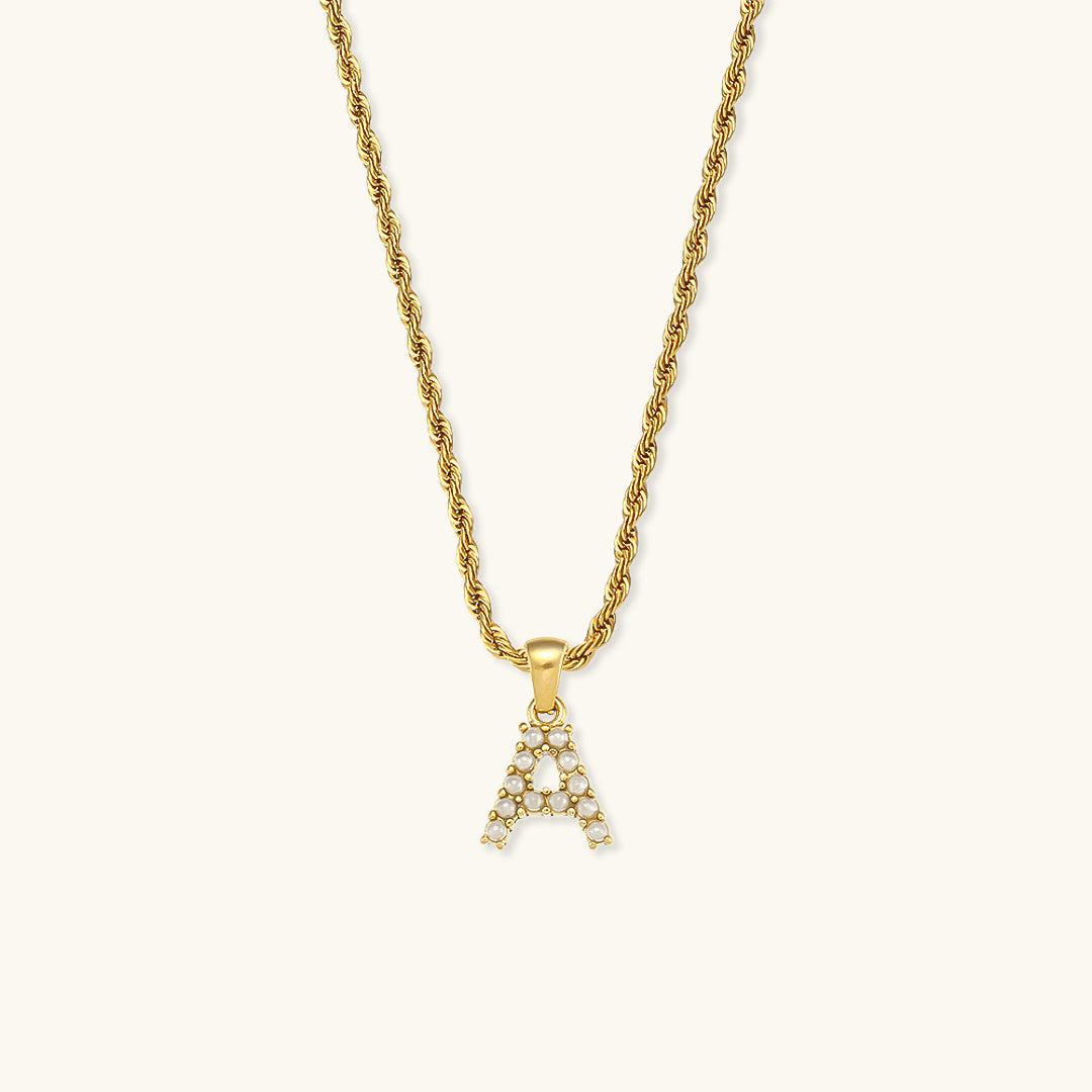 PURELY YOURS - ELODIE INITIAL LETTER PEARL NECKLACE