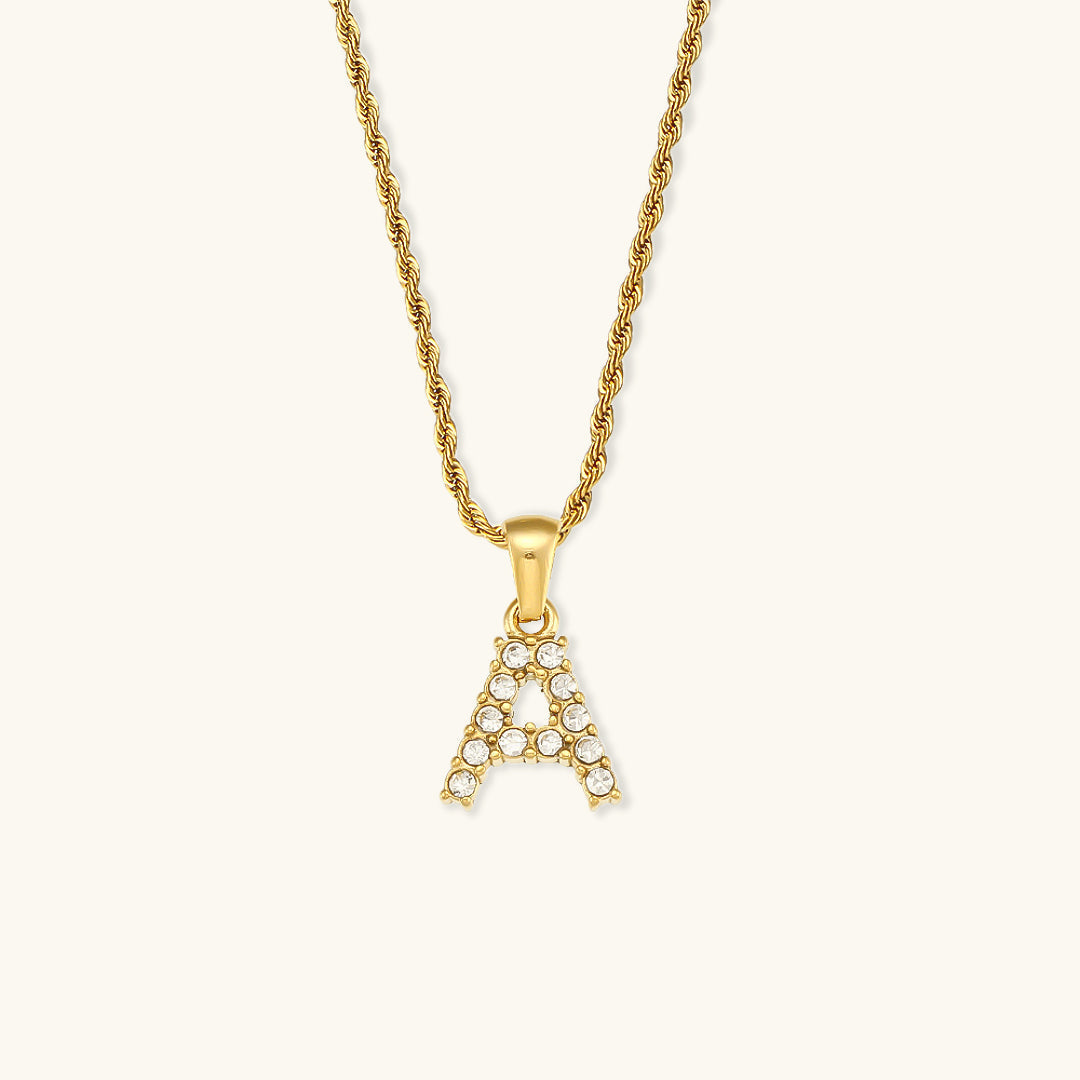 PURELY YOURS - MAEVE LETTER INITIAL DIAMOND NECKLACE