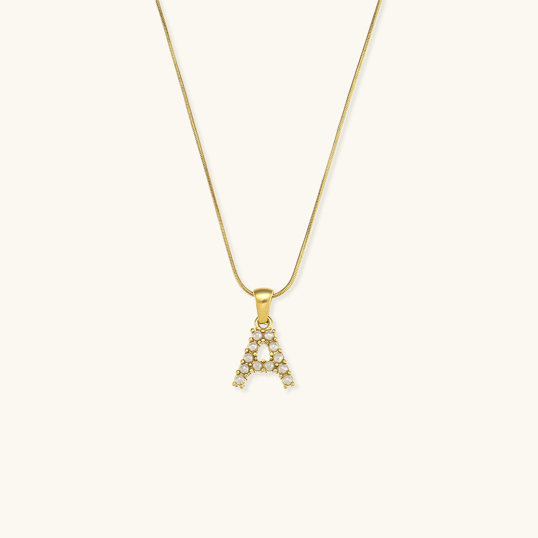 PURELY YOURS - AUGUSTINE INITIAL LETTER PEARL NECKLACE