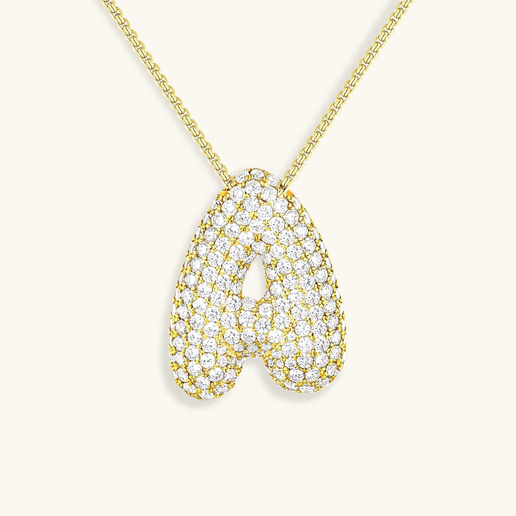 PURELY YOURS - BUBBLE INITIAL DIAMOND NECKLACE