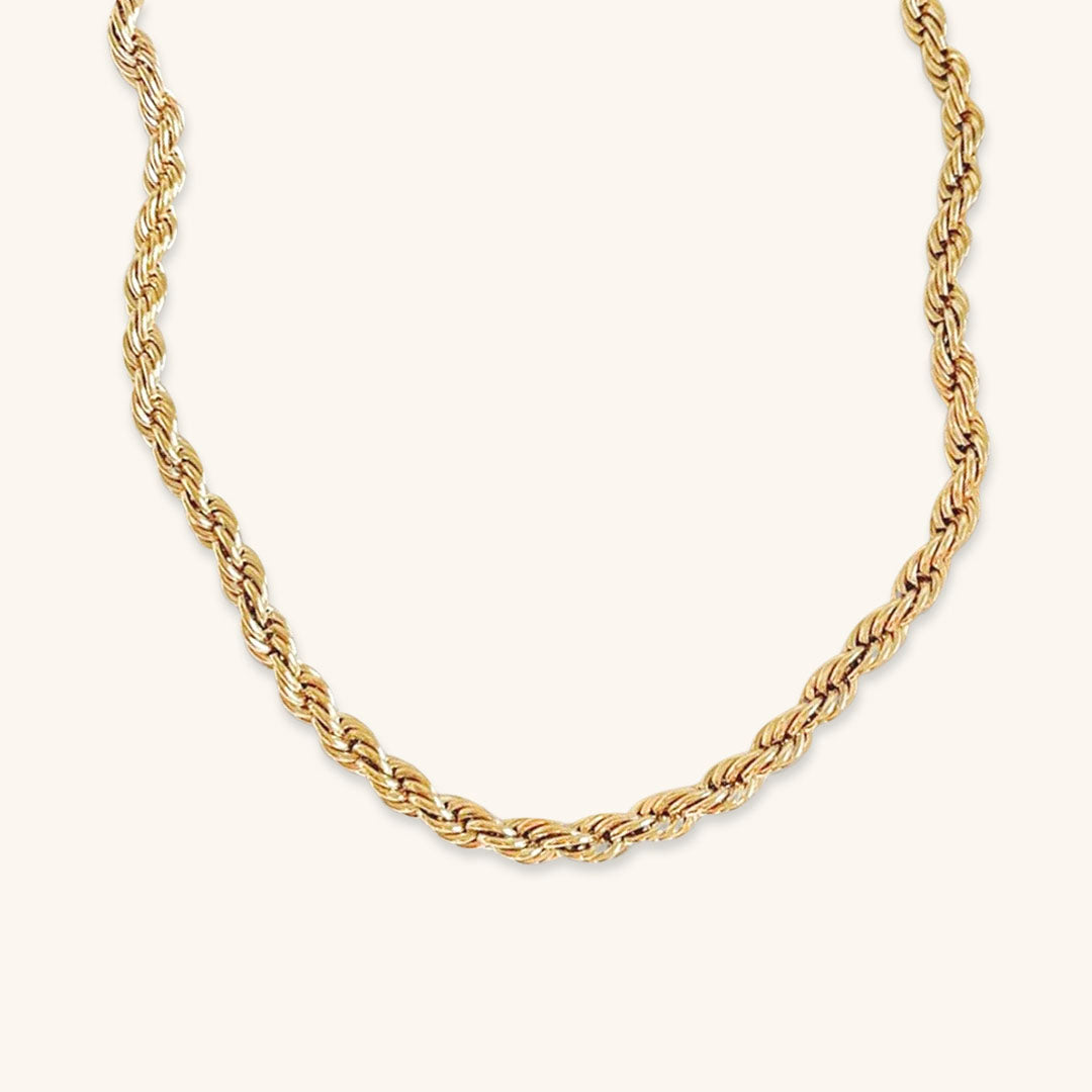 PURELY YOURS - BIANCA ROPE CHAIN GOLD NECKLACE