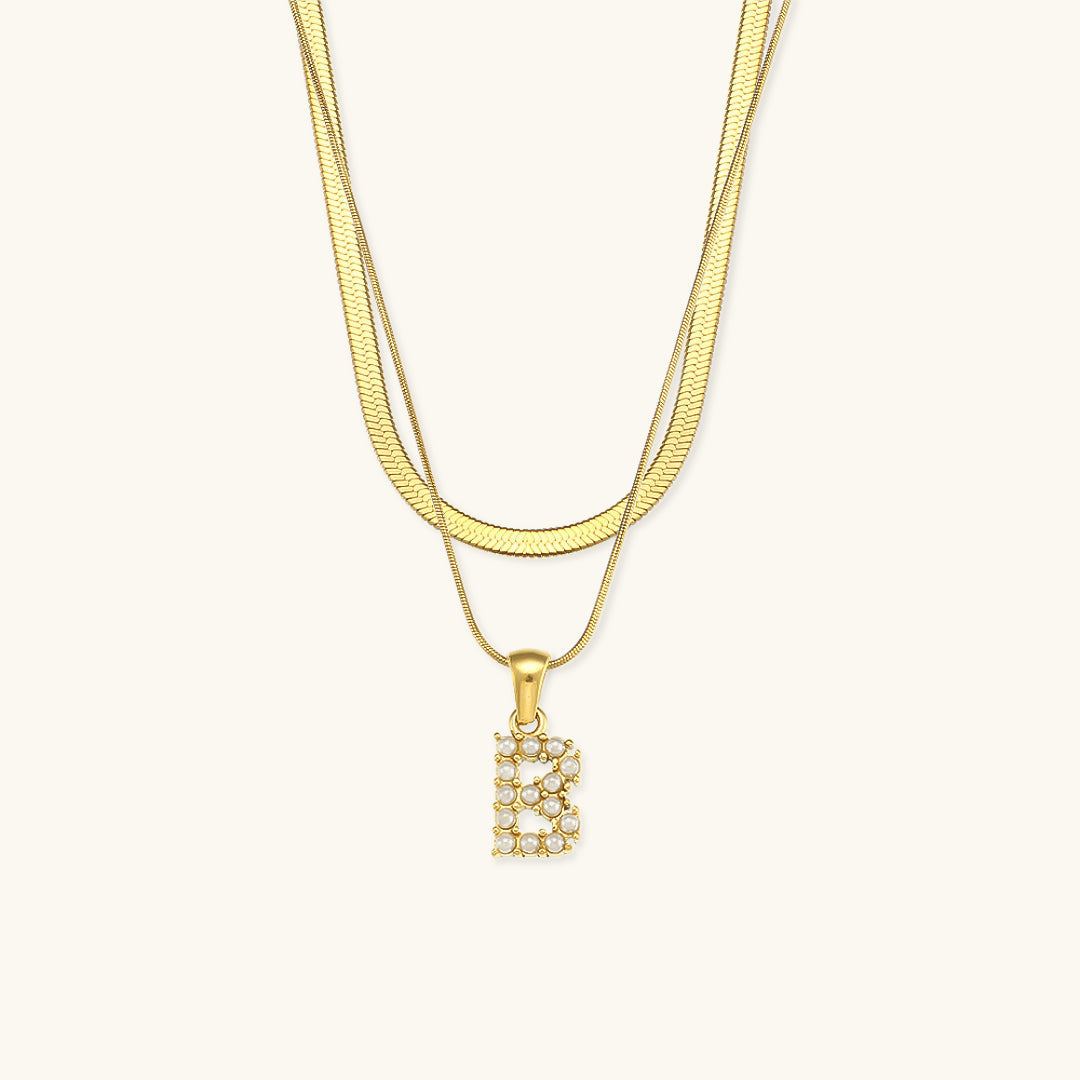 PURELY YOURS - FIONA LAYERED GOLD INITIAL LETTER NECKLACE