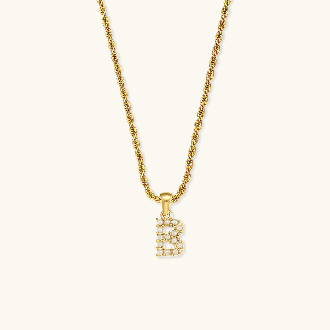 PURELY YOURS - ELODIE INITIAL LETTER PEARL NECKLACE