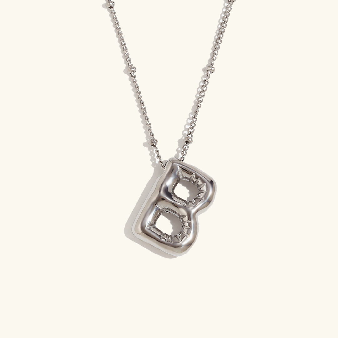 PURELY YOURS - BALLOON GOLD INITIAL NECKLACE