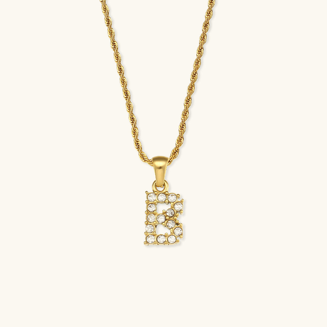 PURELY YOURS - MAEVE LETTER INITIAL DIAMOND NECKLACE