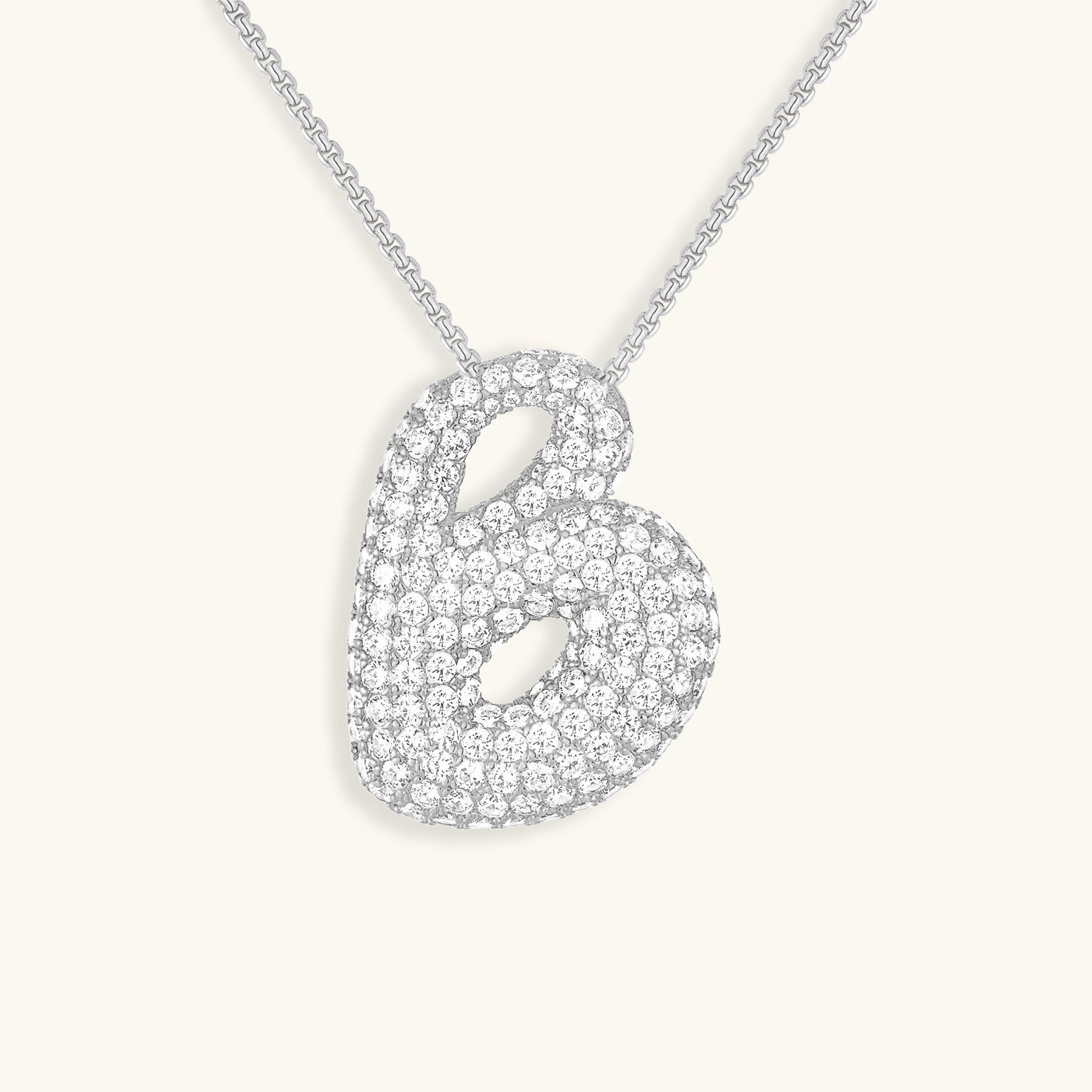 PURELY YOURS - BUBBLE INITIAL DIAMOND NECKLACE