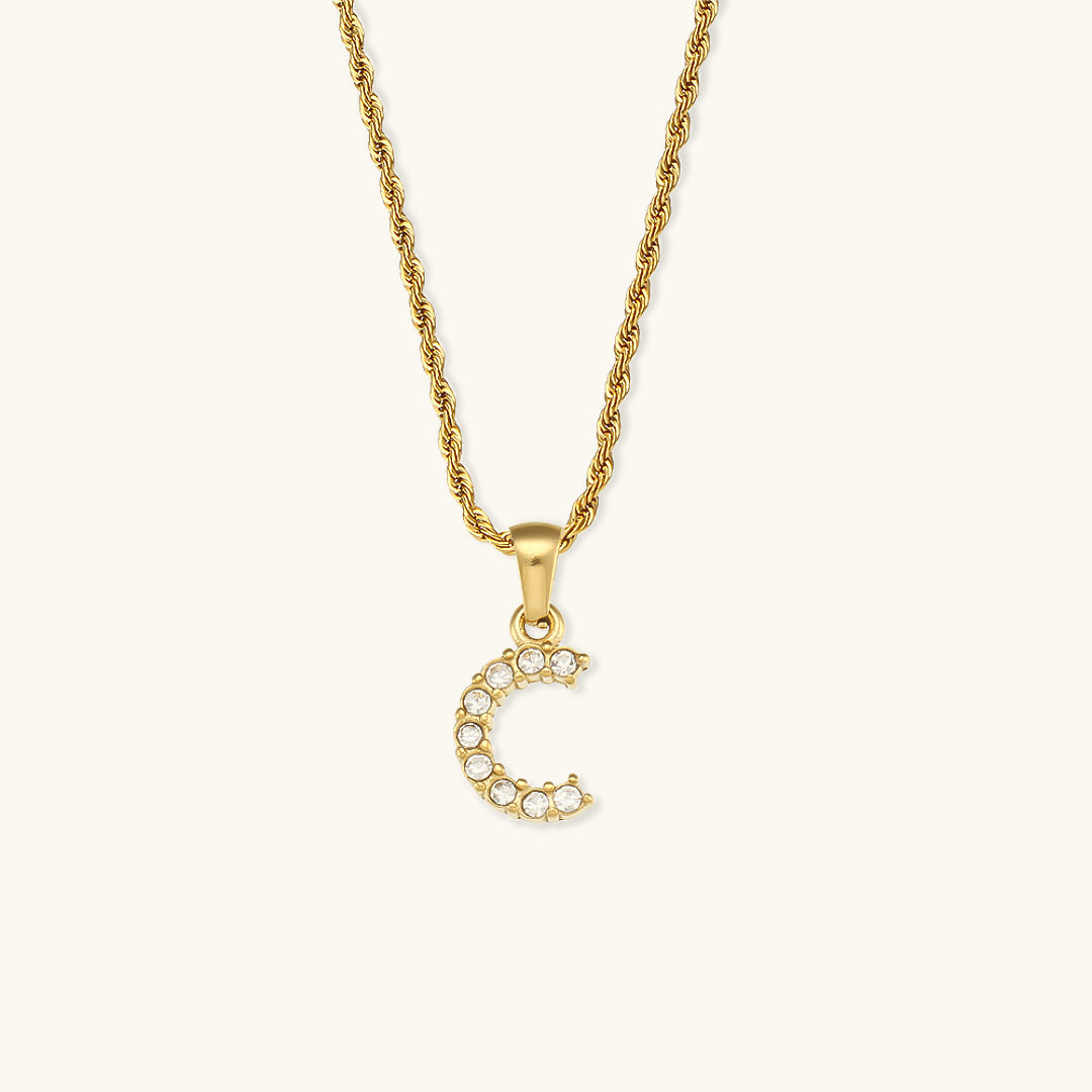 PURELY YOURS - MAEVE LETTER INITIAL DIAMOND NECKLACE