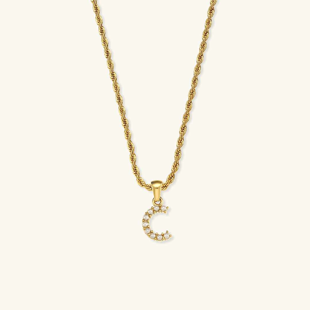 PURELY YOURS - ELODIE INITIAL LETTER PEARL NECKLACE