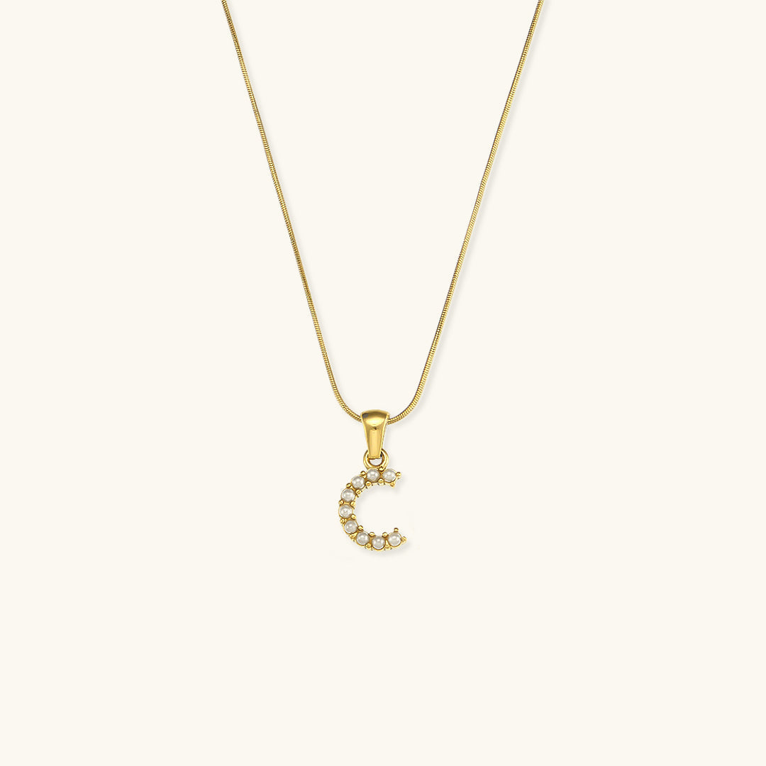 PURELY YOURS - AUGUSTINE INITIAL LETTER PEARL NECKLACE