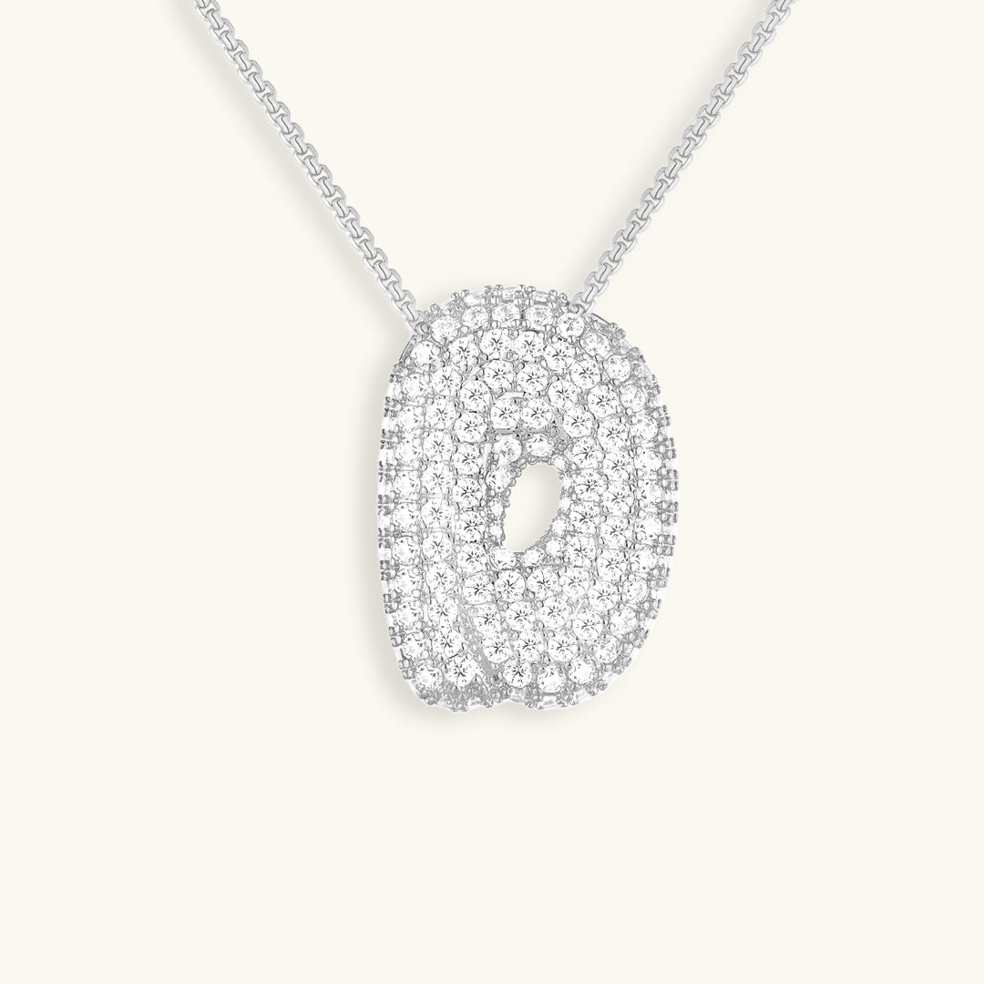 PURELY YOURS - BUBBLE INITIAL DIAMOND NECKLACE