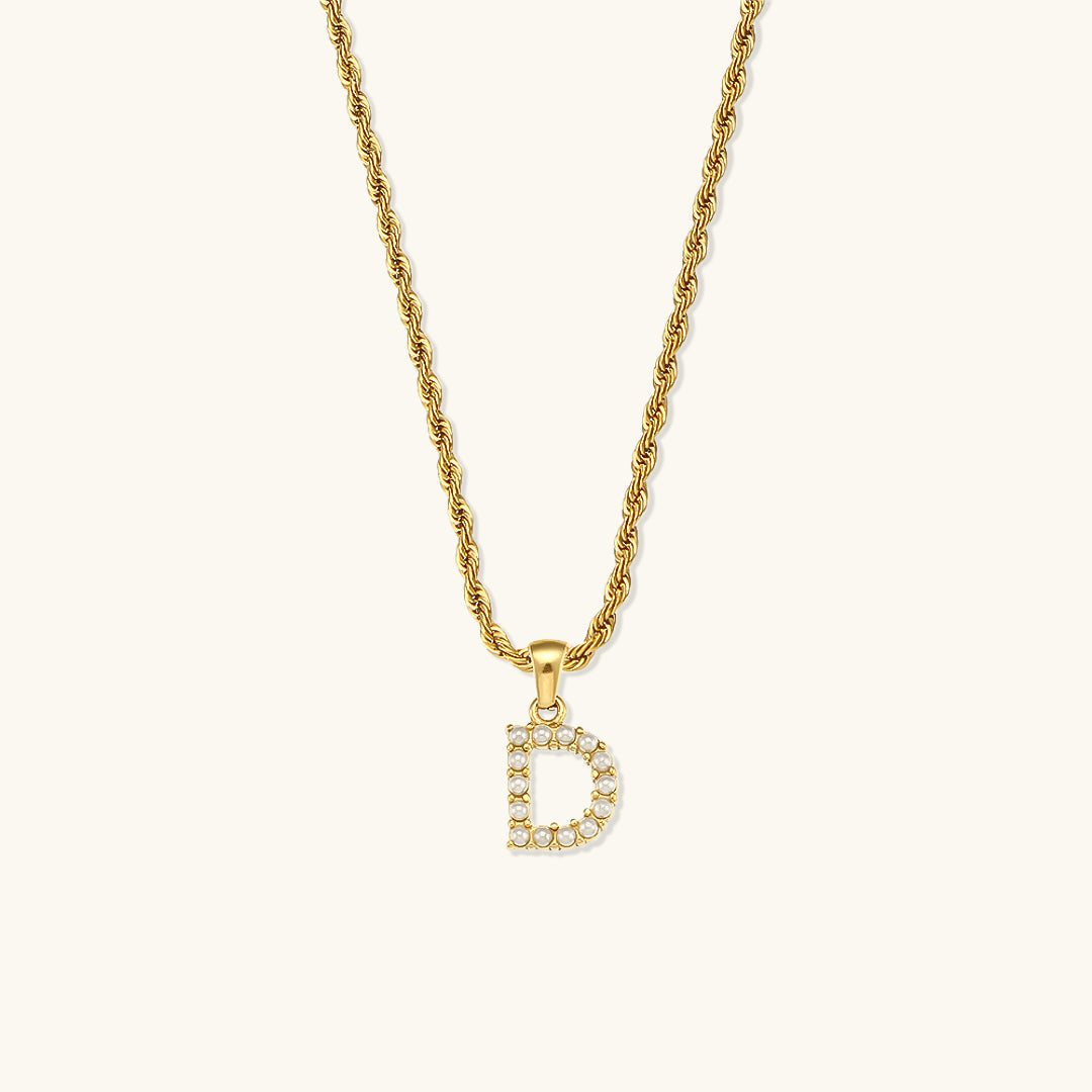 PURELY YOURS - ELODIE INITIAL LETTER PEARL NECKLACE