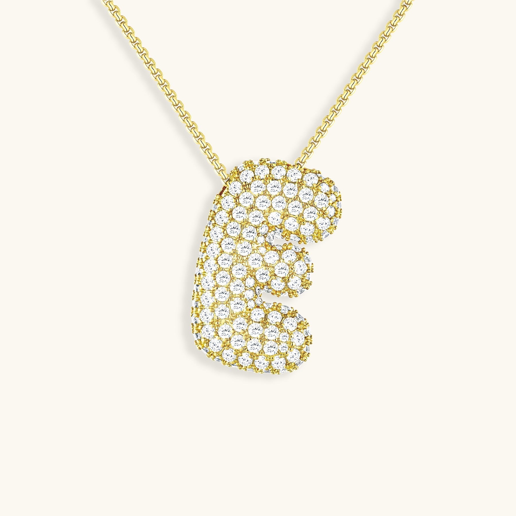 PURELY YOURS - BUBBLE INITIAL DIAMOND NECKLACE