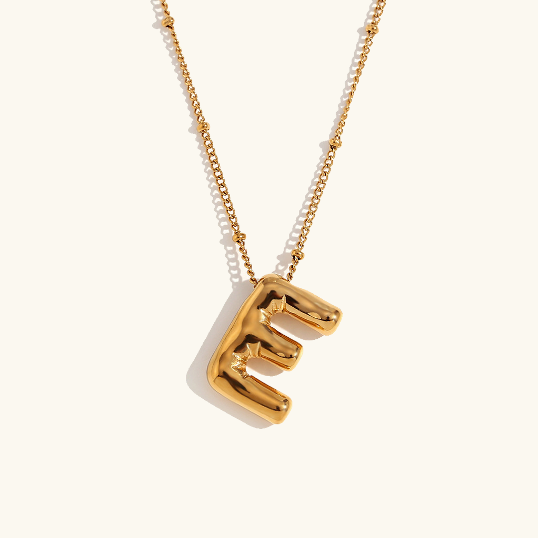 PURELY YOURS - BALLOON GOLD INITIAL NECKLACE