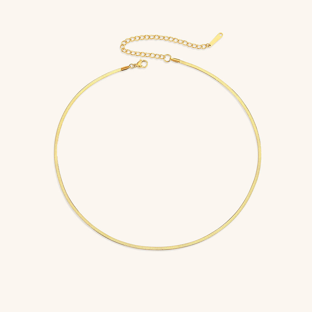 PURELY YOURS - ELIZABETH GOLD HERRINGBONE NECKLACE