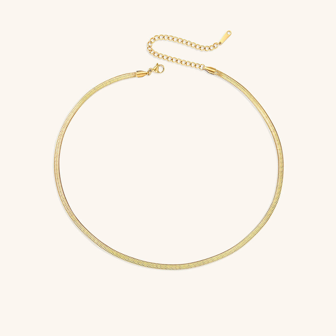 PURELY YOURS - ELIZABETH GOLD HERRINGBONE NECKLACE