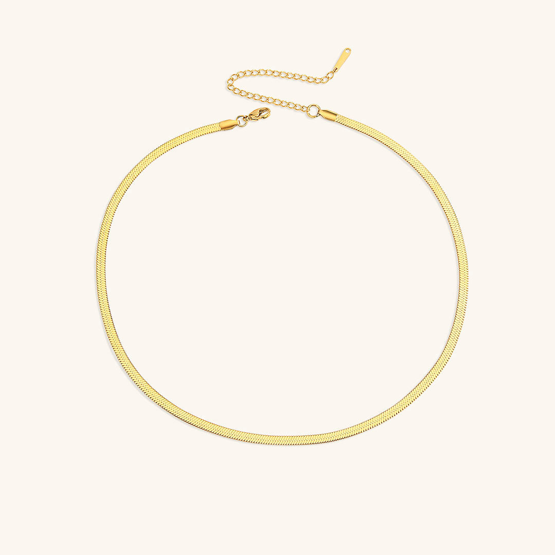 PURELY YOURS - ELIZABETH GOLD HERRINGBONE NECKLACE