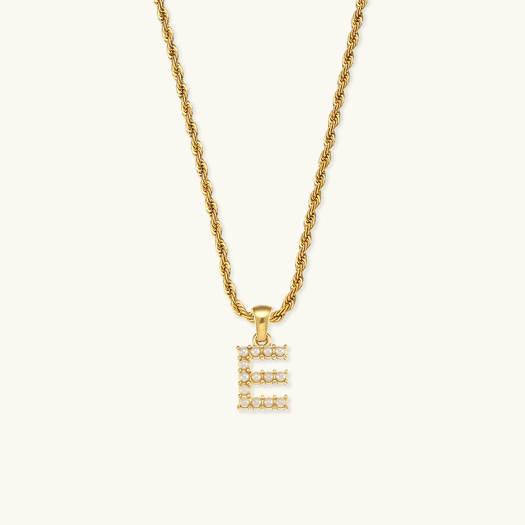 PURELY YOURS - ELODIE INITIAL LETTER PEARL NECKLACE