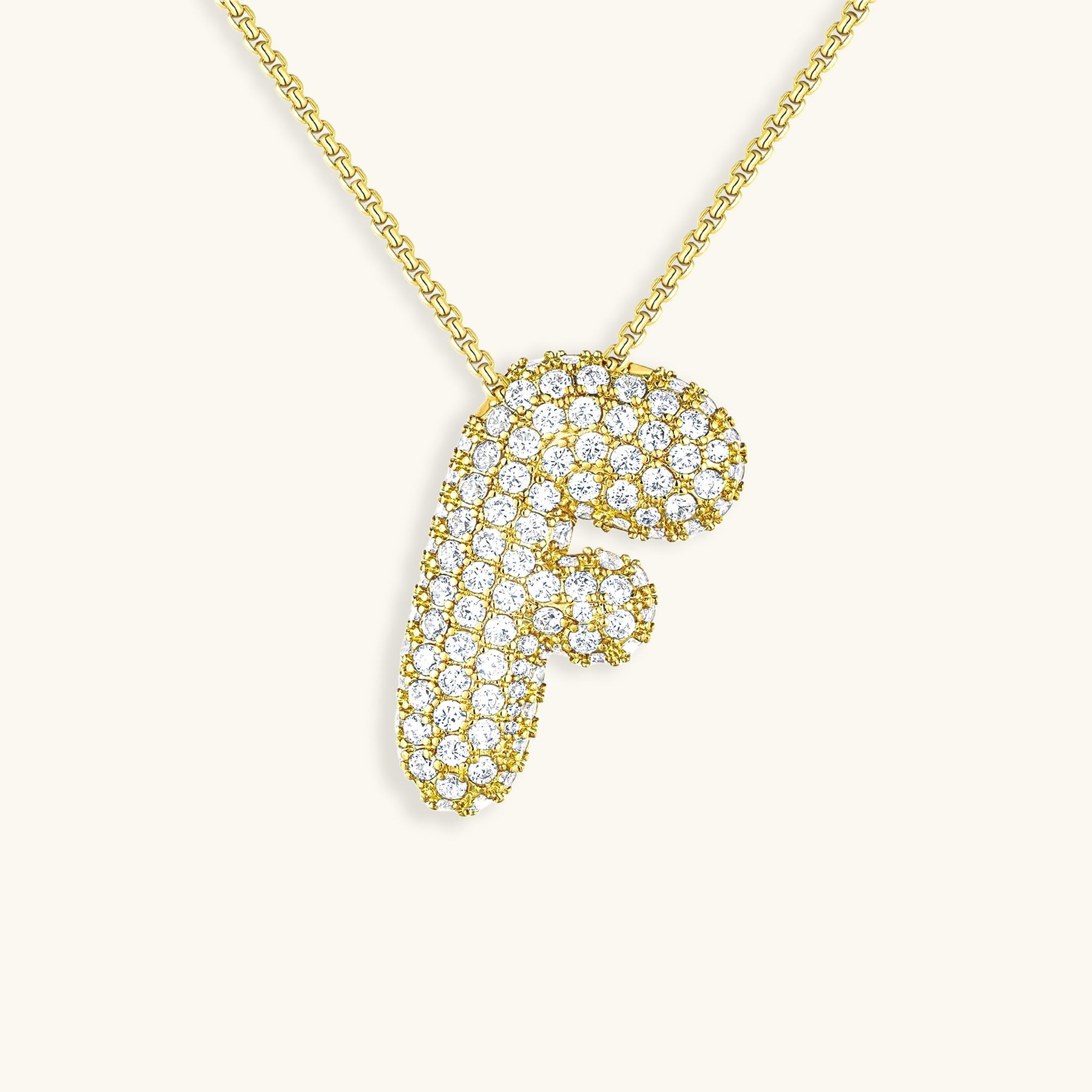 PURELY YOURS - BUBBLE INITIAL DIAMOND NECKLACE