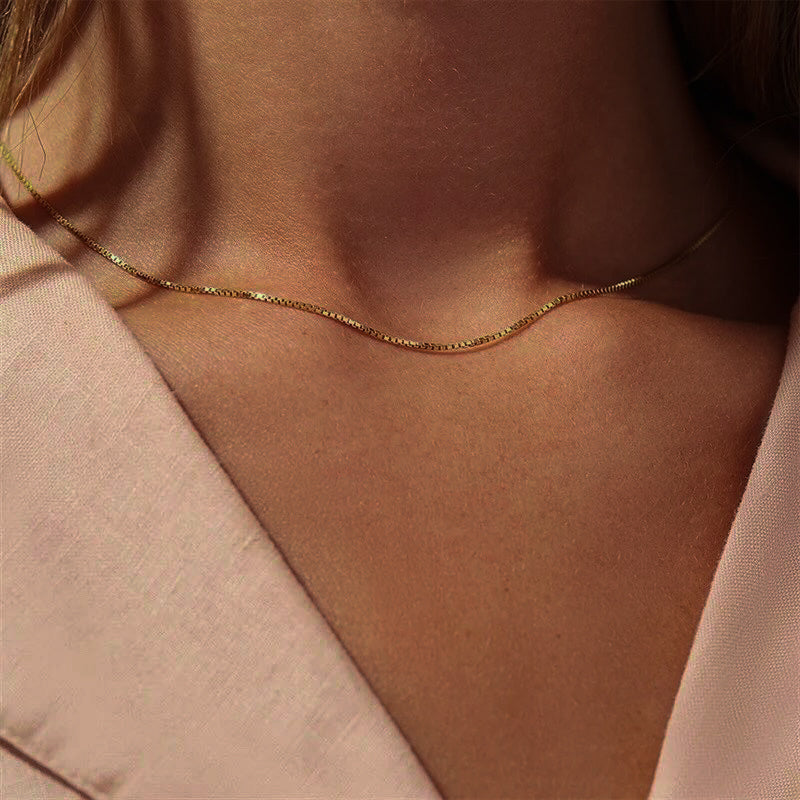 PURELY YOURS - DANICA BOX CHAIN GOLD NECKLACE