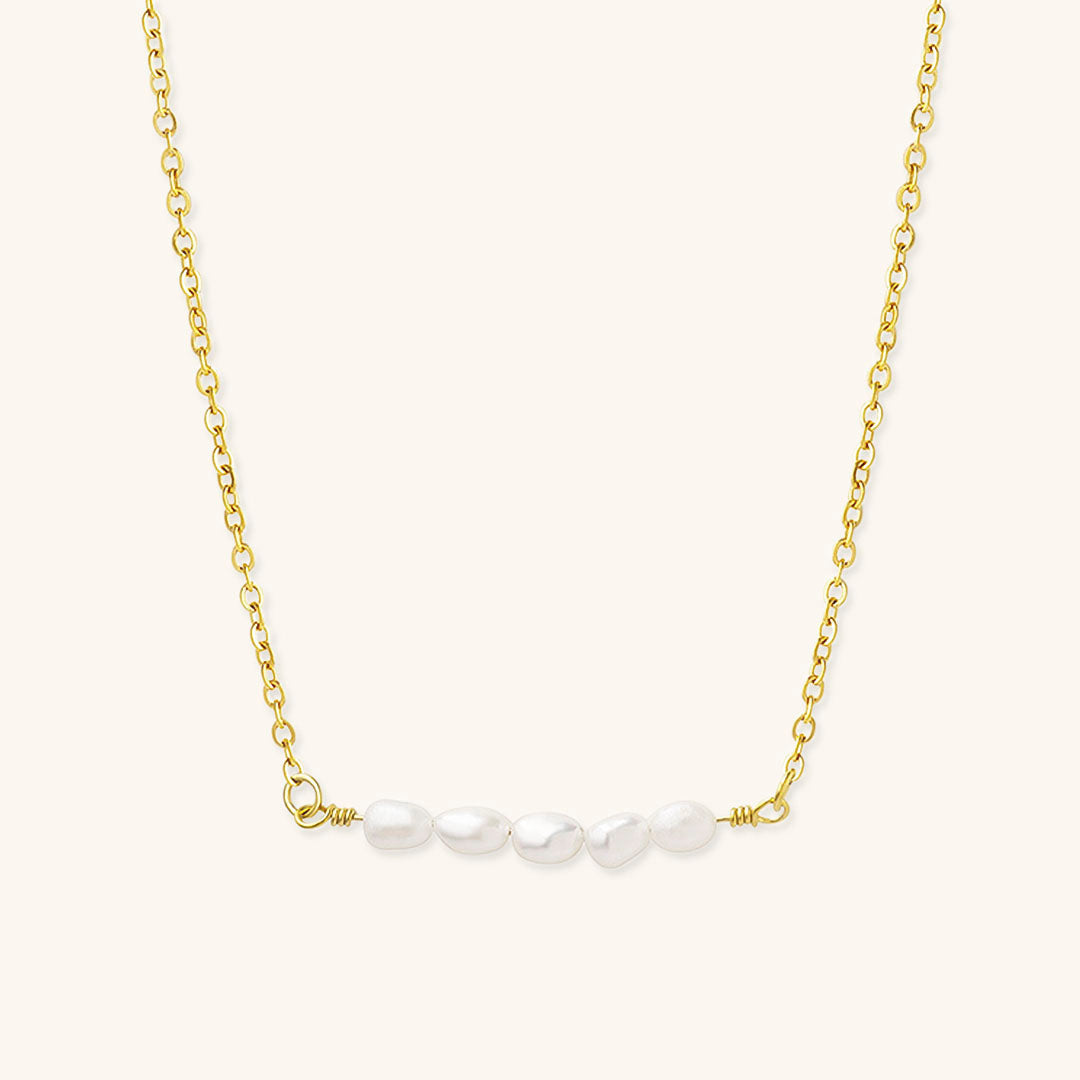 PURELY YOURS - FLEUR FRESHWATER PEARL GOLD NECKLACE