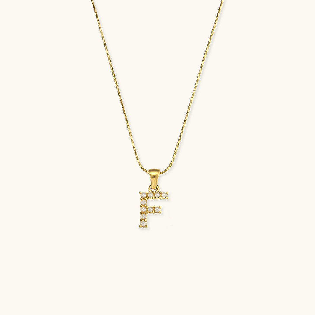 PURELY YOURS - AUGUSTINE INITIAL LETTER PEARL NECKLACE