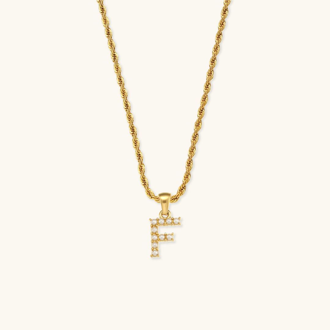 PURELY YOURS - ELODIE INITIAL LETTER PEARL NECKLACE