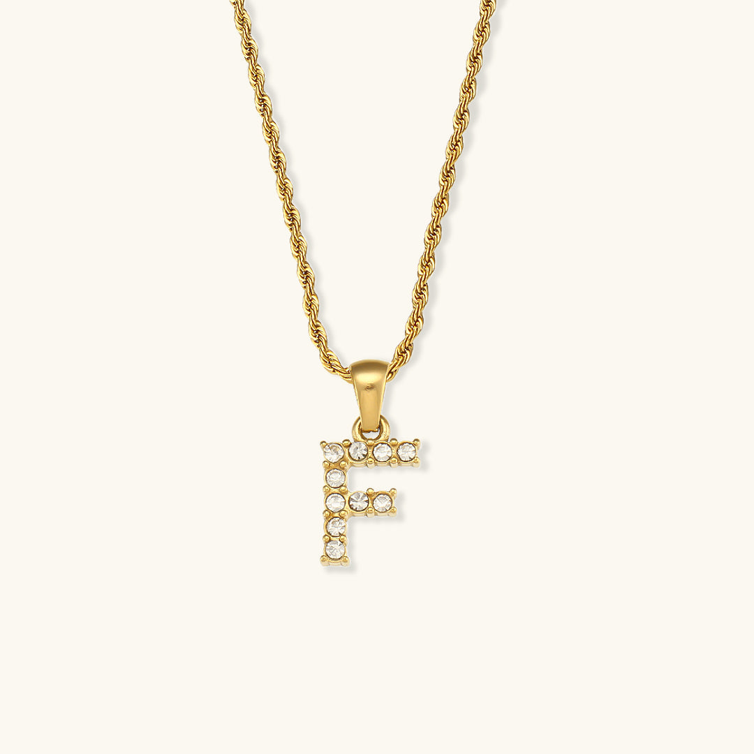 PURELY YOURS - MAEVE LETTER INITIAL DIAMOND NECKLACE