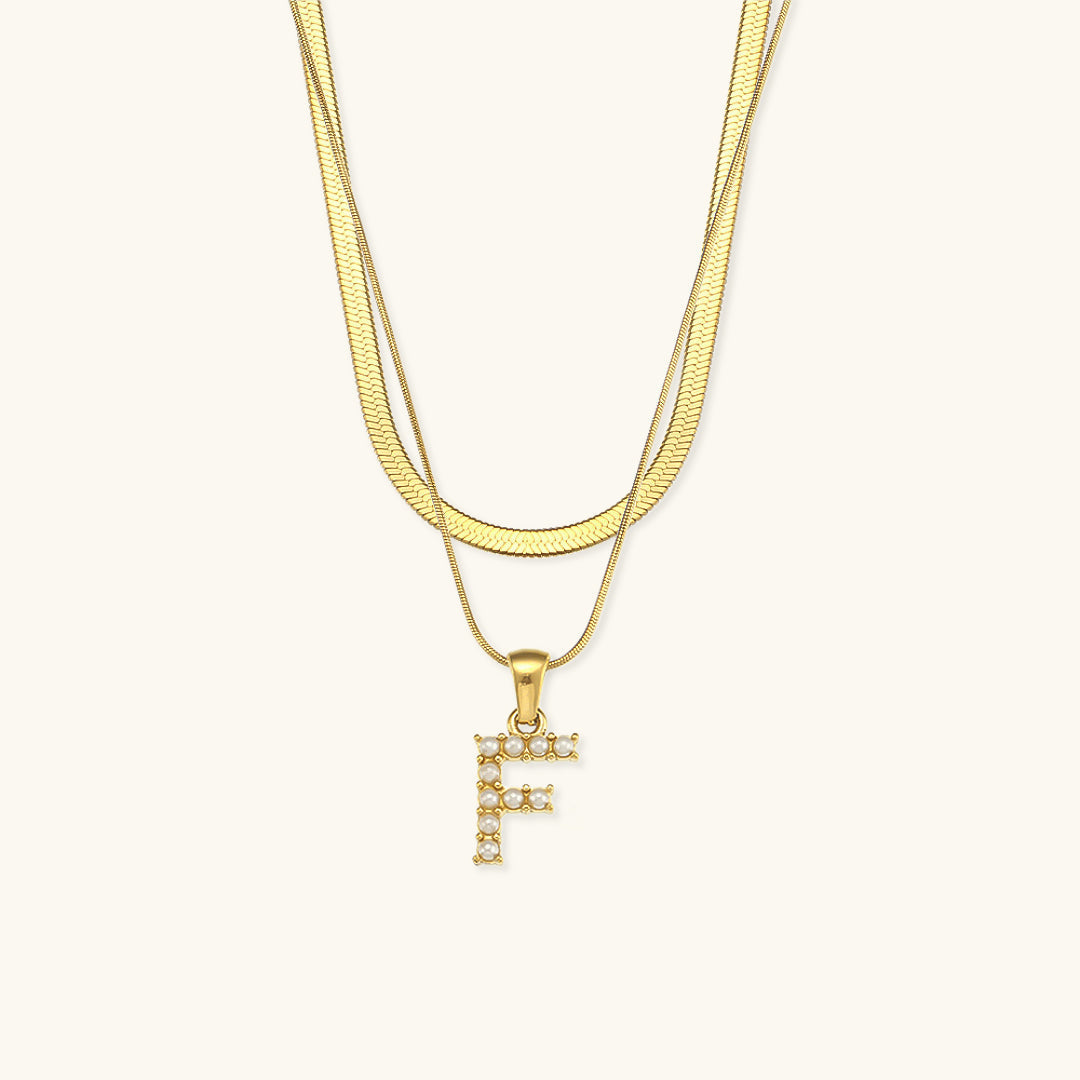 PURELY YOURS - FIONA LAYERED GOLD INITIAL LETTER NECKLACE