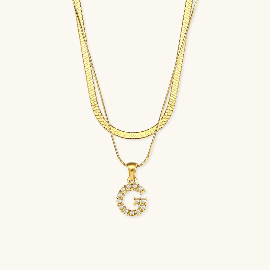 PURELY YOURS - FIONA LAYERED GOLD INITIAL LETTER NECKLACE