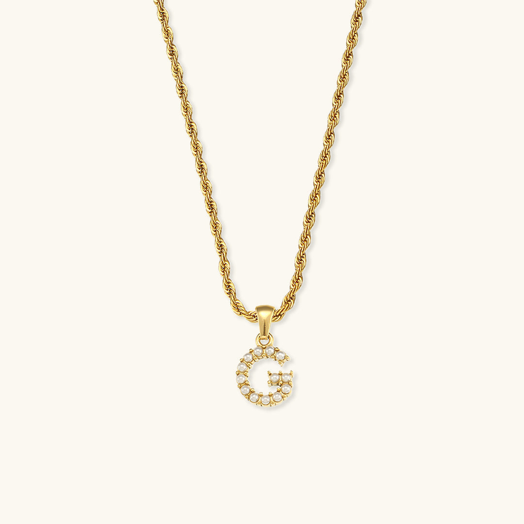 PURELY YOURS - ELODIE INITIAL LETTER PEARL NECKLACE