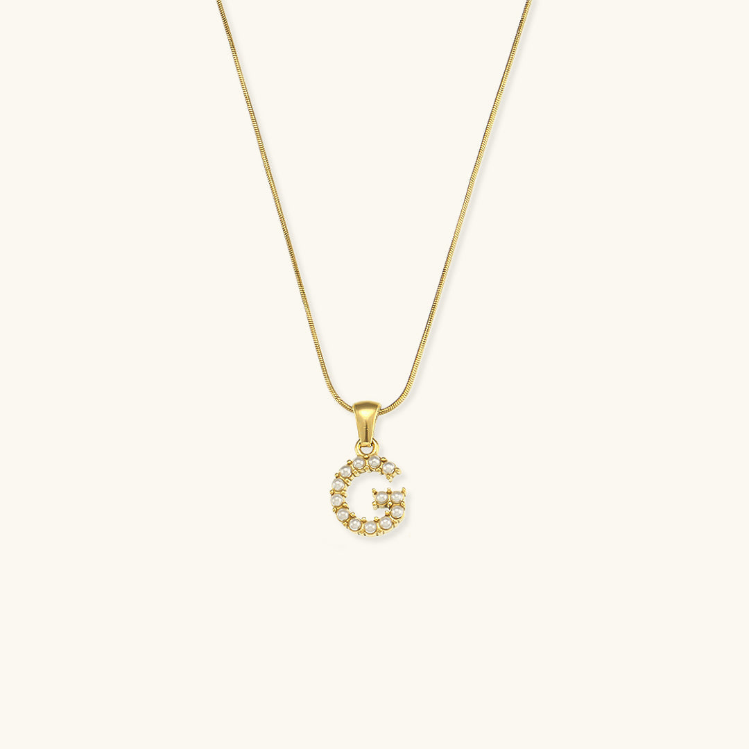 PURELY YOURS - AUGUSTINE INITIAL LETTER PEARL NECKLACE