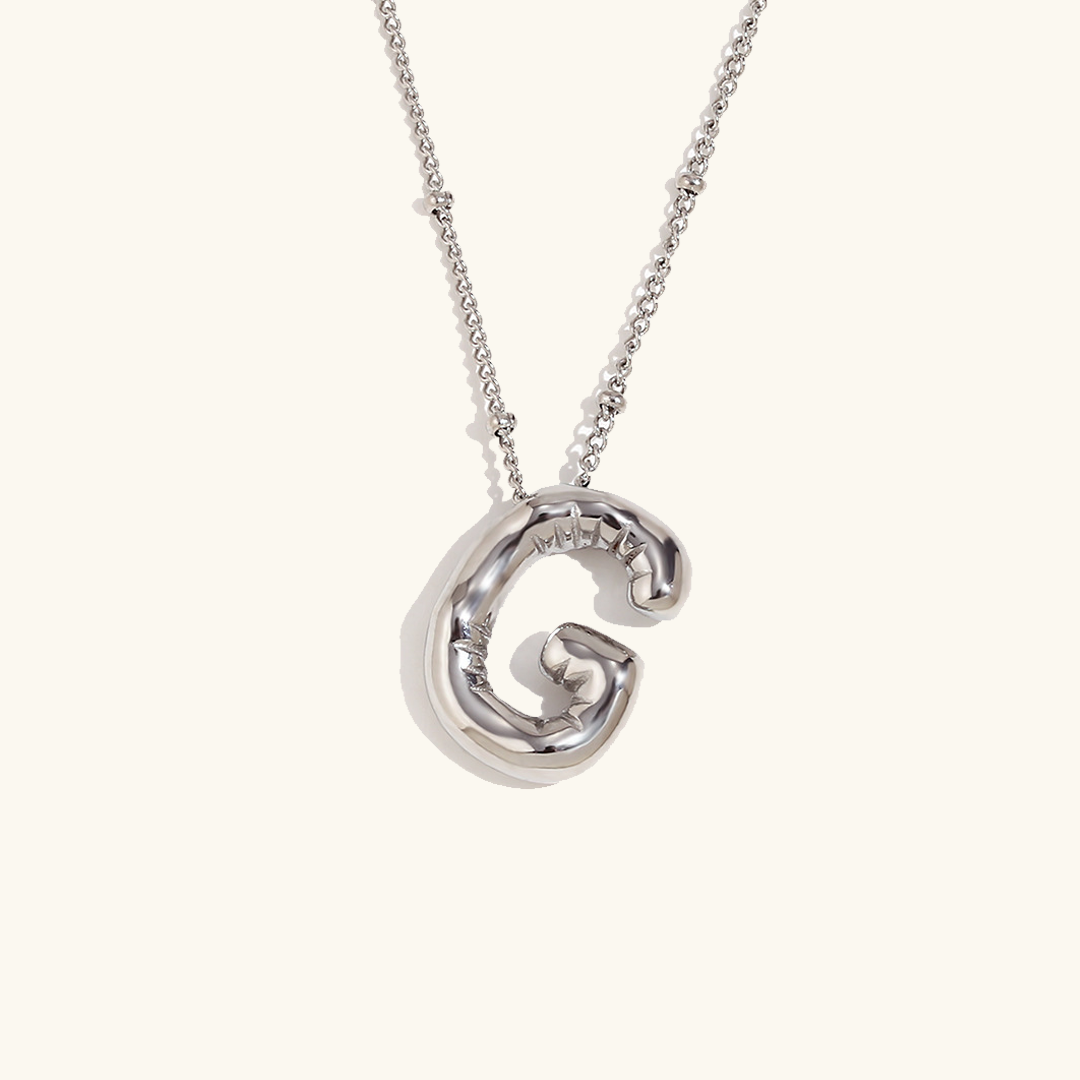 PURELY YOURS - BALLOON GOLD INITIAL NECKLACE