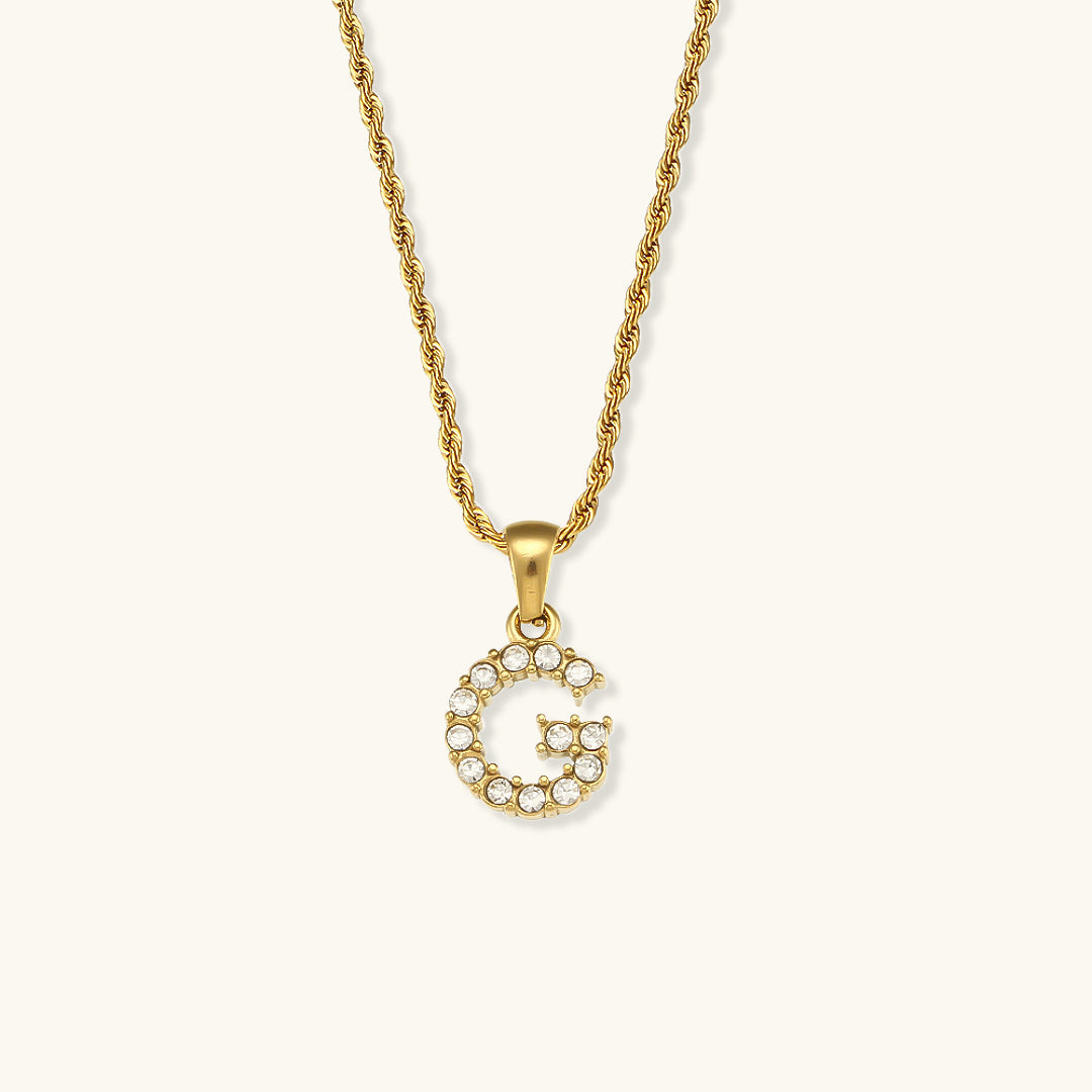 PURELY YOURS - MAEVE LETTER INITIAL DIAMOND NECKLACE