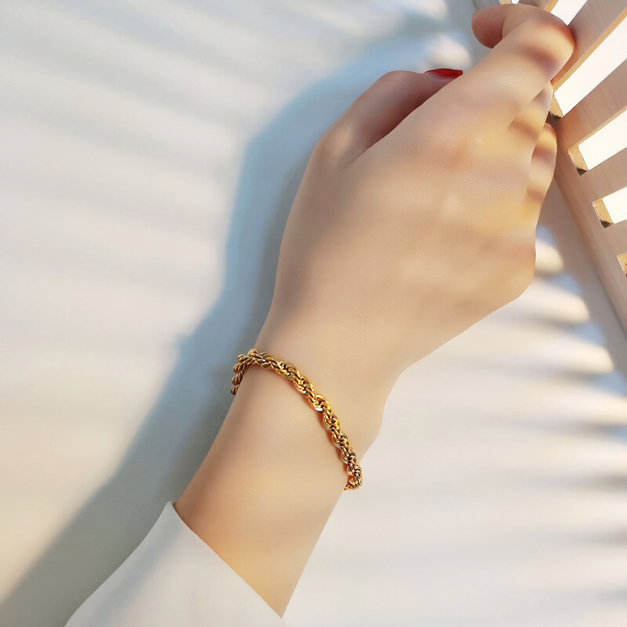 PURELY YOURS - CLARA ROPE CHAIN GOLD BRACELET