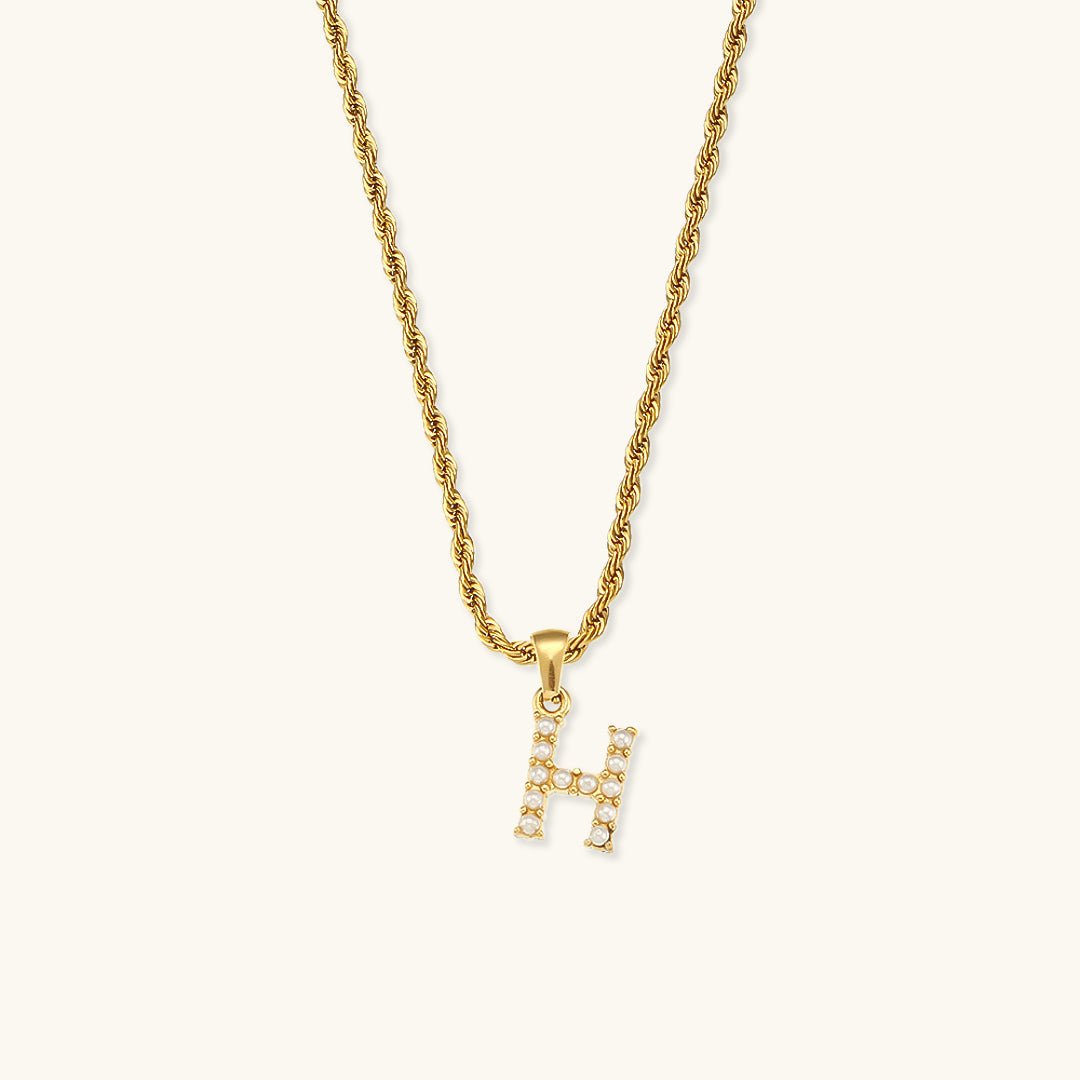 PURELY YOURS - ELODIE INITIAL LETTER PEARL NECKLACE