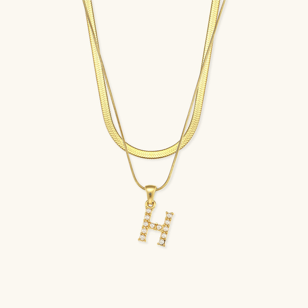 PURELY YOURS - FIONA LAYERED GOLD INITIAL LETTER NECKLACE