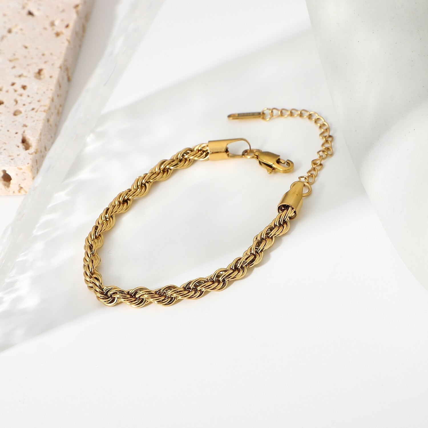 PURELY YOURS - CLARA ROPE CHAIN GOLD BRACELET