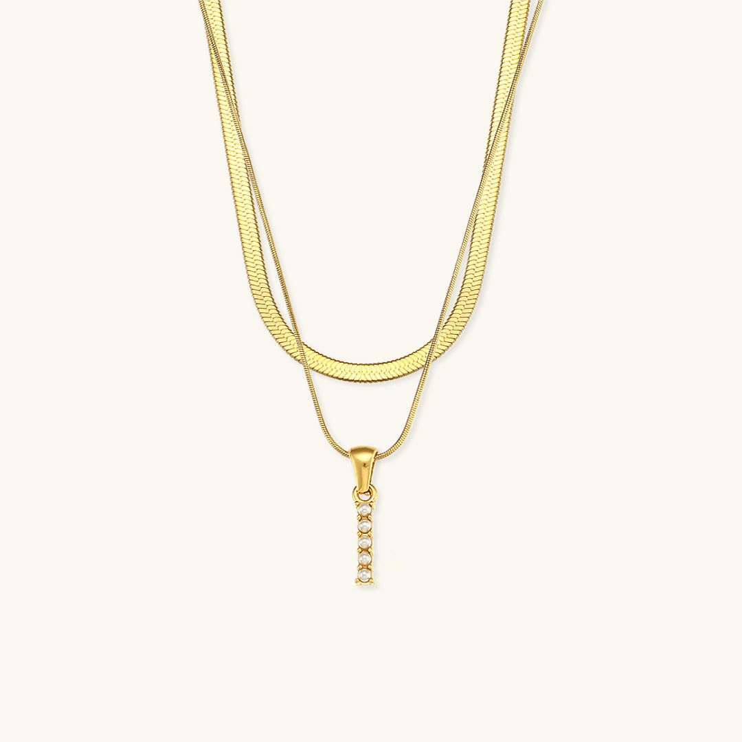 PURELY YOURS - FIONA LAYERED GOLD INITIAL LETTER NECKLACE