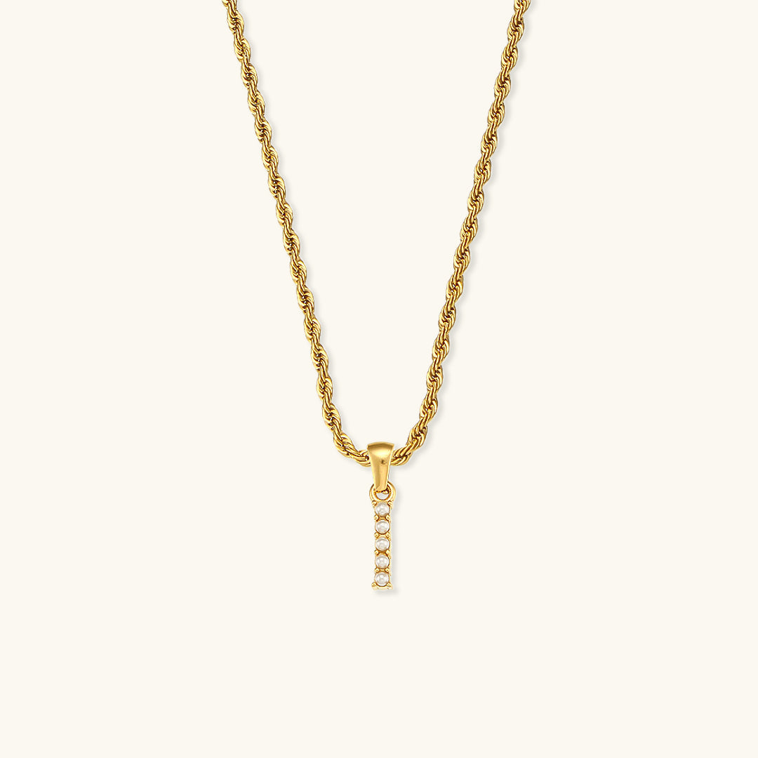 PURELY YOURS - ELODIE INITIAL LETTER PEARL NECKLACE