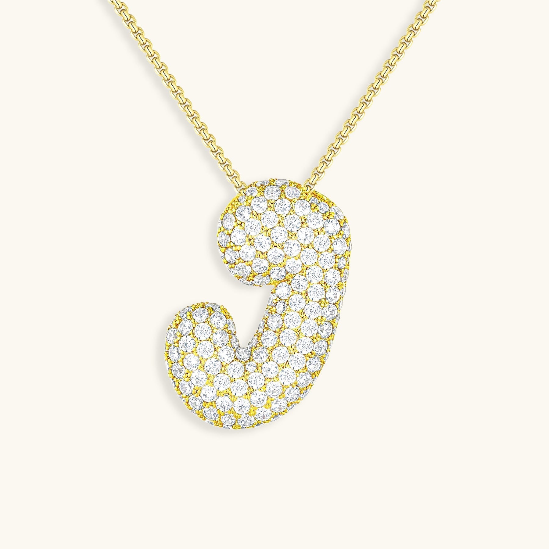 PURELY YOURS - BUBBLE INITIAL DIAMOND NECKLACE