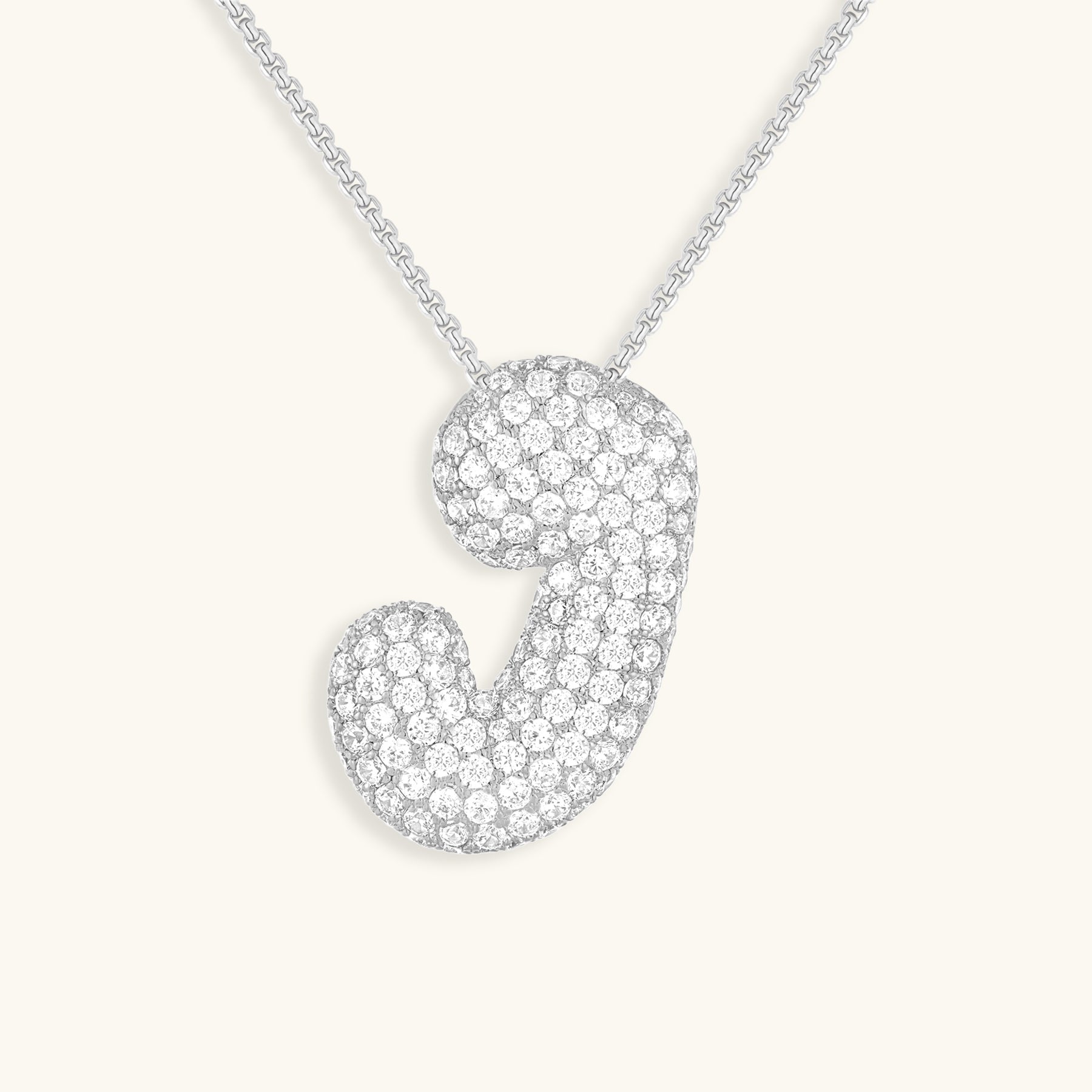 PURELY YOURS - BUBBLE INITIAL DIAMOND NECKLACE