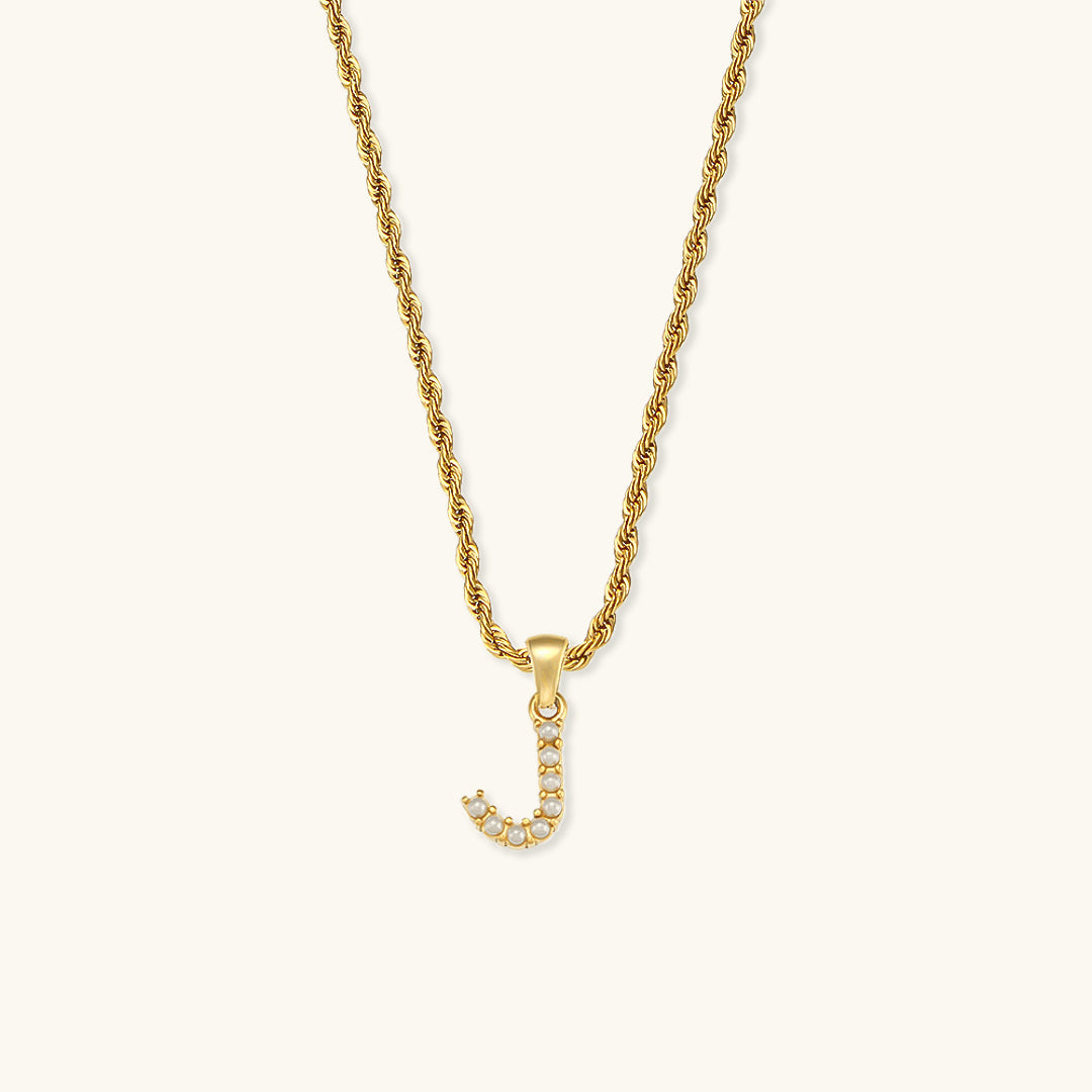 PURELY YOURS - ELODIE INITIAL LETTER PEARL NECKLACE