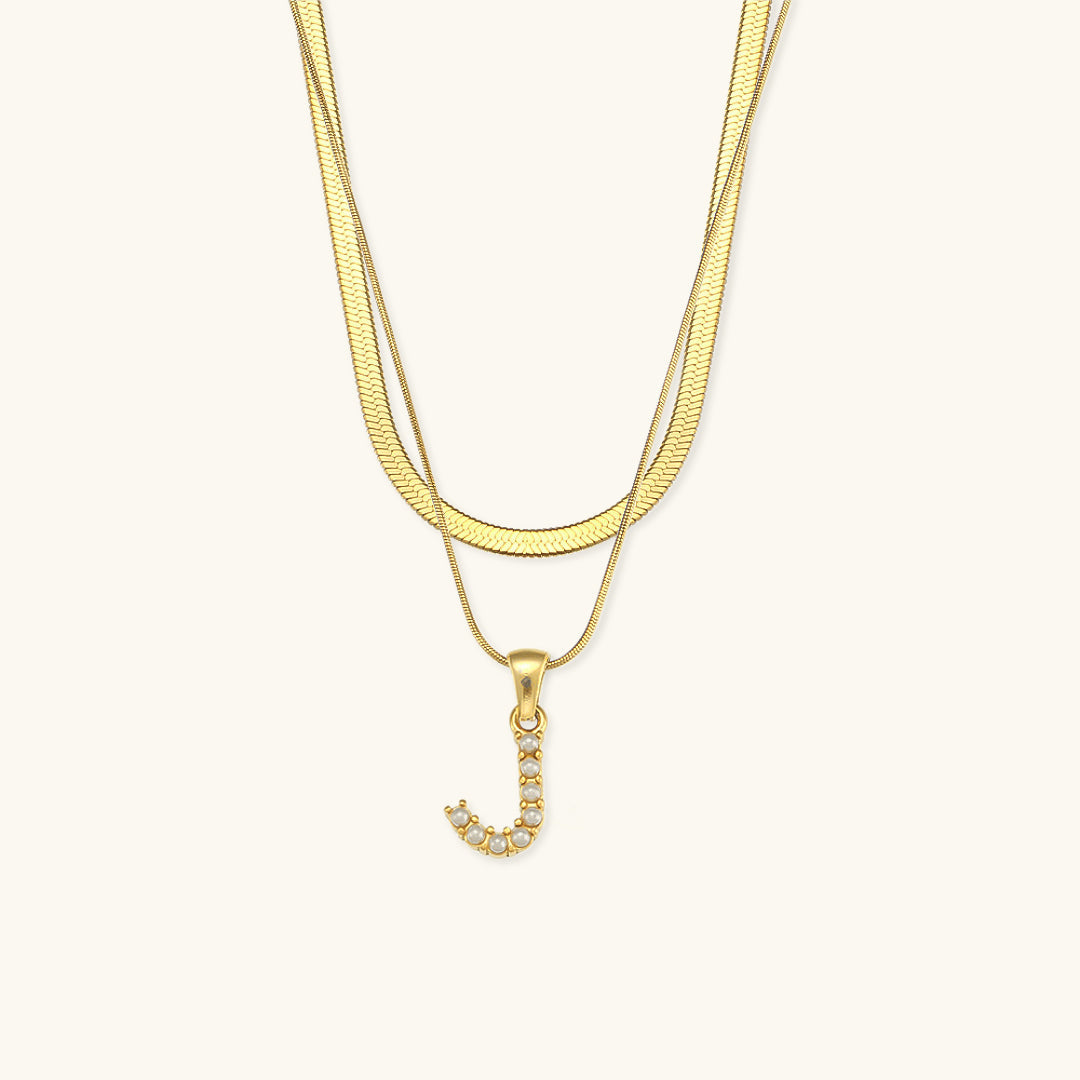 PURELY YOURS - FIONA LAYERED GOLD INITIAL LETTER NECKLACE